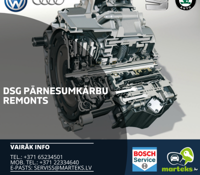 DSG pārnesumkārbu remonts