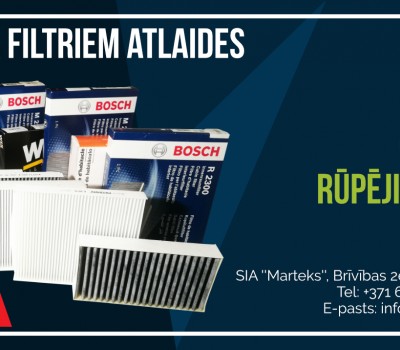 Salona gaisa filtriem atlaide -25%