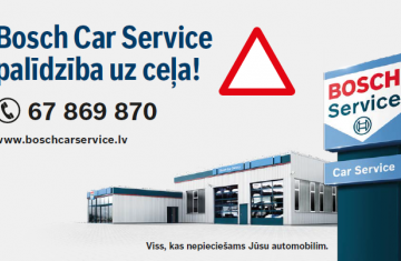 Bosch Car Service jaunais pakalpojums - 24 stundu tehniskā palīdzība ceļā 